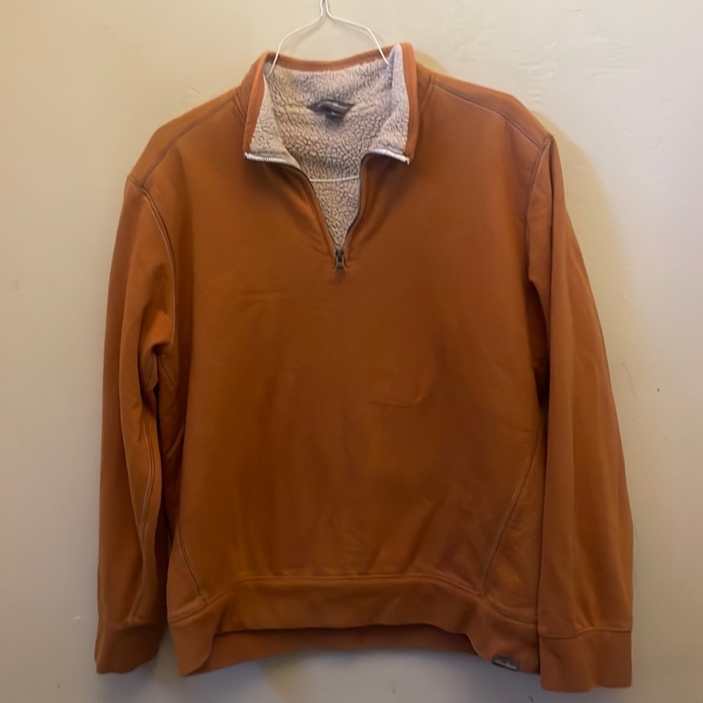 Eddie Bauer Sherpa Lined quarter zip Pulloversize ! Men’s Medium
